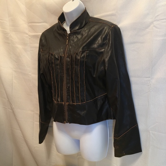Jou Jou womans large faux leather jacket - Picture 3 of 8